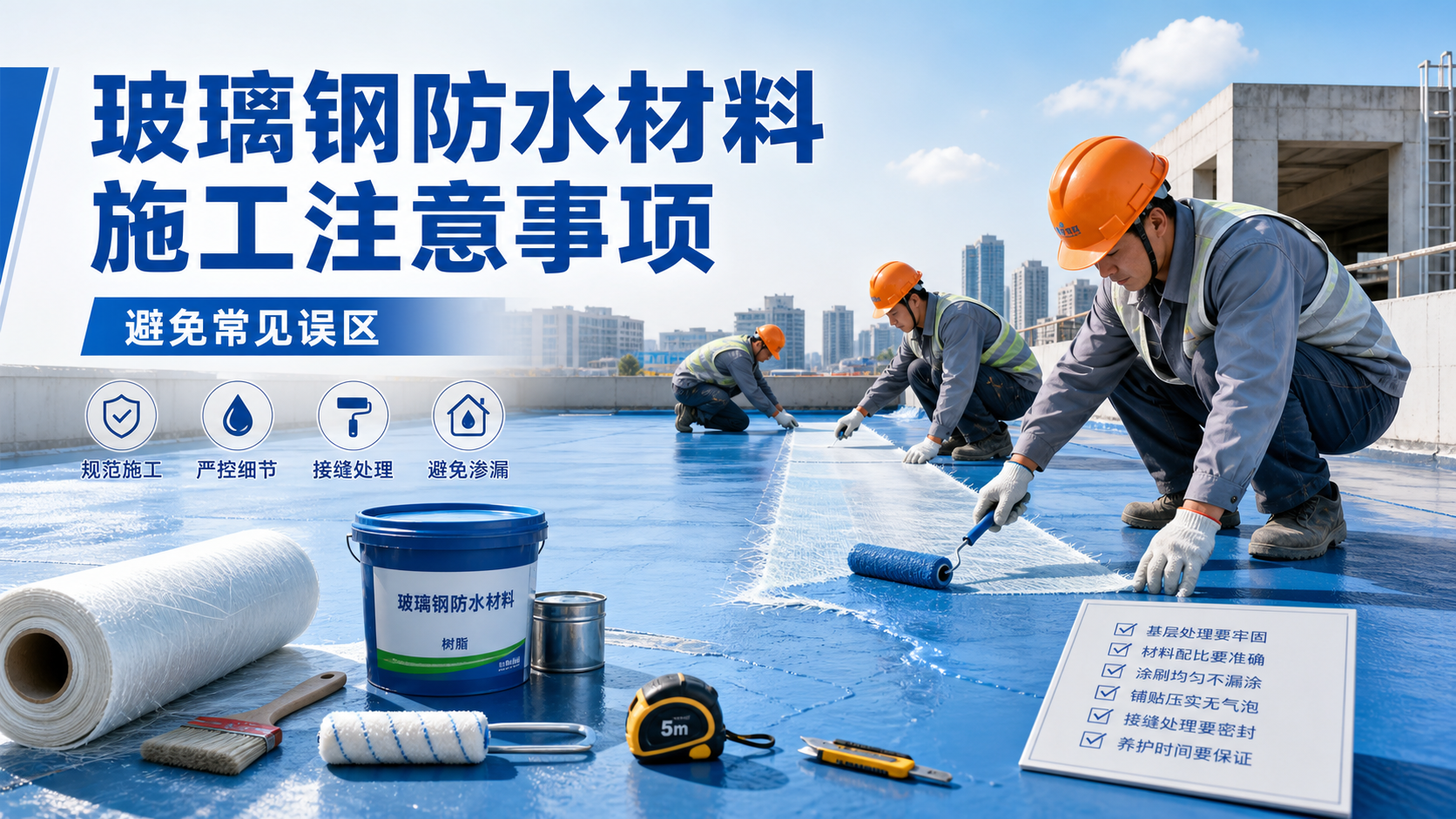 玻璃钢防水材料施工注意事项，避免常见误区 普洱 版